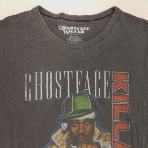 Ghostface Killah Rap Short Sleeve Graphic Crew Neck Shirt Mens Size S Gray